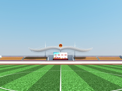 football stadium stands 3d model