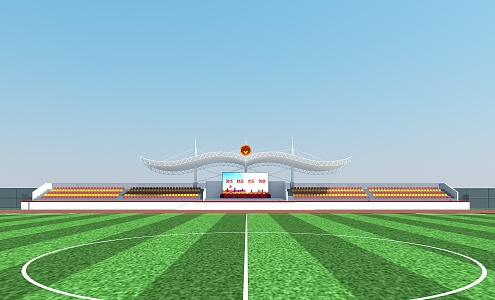 football stadium stands 3d model