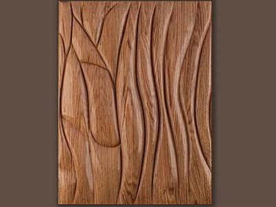 Natural Carved Stone And Wood Decorative Panel With Artistic Texture For Interior Design 3d model