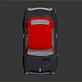 Vintage Car With Red Roof Gray Body And Classic Exterior Design