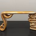 Elegant Console Table With Curved Legs And Unique Carved Design For Home Interior Decor