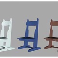 Children's Chairs With White Blue Brown Simple Design For Kids Room