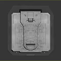 Technological Metallic Platform With Hexagonal Structure Grooves Patterns And Square Interface