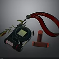 Red GODO Lanyard With Device Screen Star Pendant And Cylindrical Object