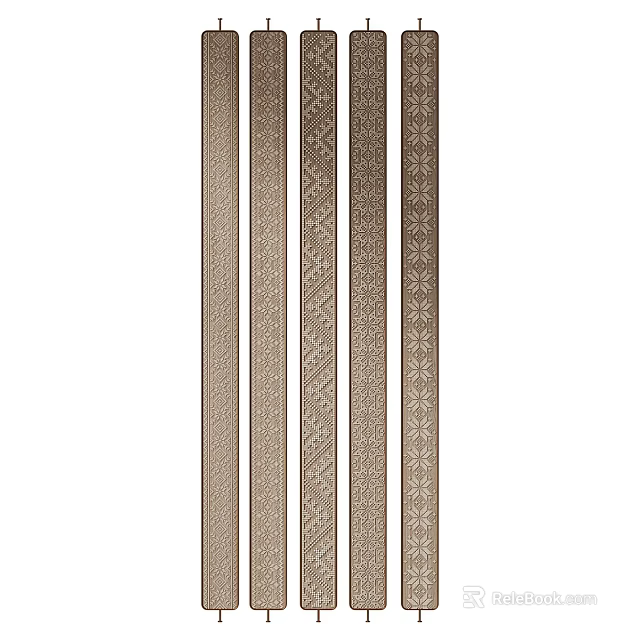 Elegant Wall Lamps With Striped And Patterned Details For Interior Design 3d model 