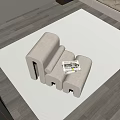 Modern Beige Modular Leisure Chair with Magazine on Seat and Light Rug on Wooden Floor