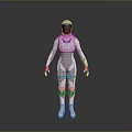 Futuristic Robot Character With White Body And Blue Accent Lines