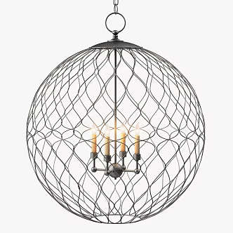 Industrial Wind Chandelier Metal Chandelier Light Fixtures 3d model