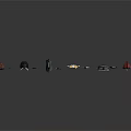 Traditional String Instruments Various Shapes Designs Arranged Black Background With Reflections