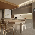 Minimalist Living Room Interior With Built in Storage Cabinets And Silver Refrigerator Ceiling Lights