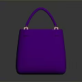 Purple Stylish Handbag With Elegant Design And Metal Accents For Daily Use