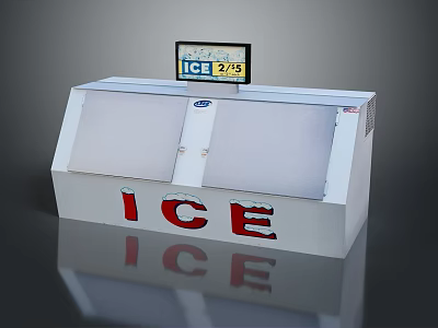 Milk Tea Shop Commercial Ice Machine With Digital Display And Ice Logo 3d model
