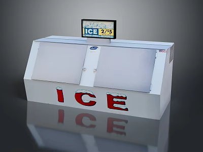 Milk Tea Shop Commercial Ice Machine With Digital Display And Ice Logo 3d model