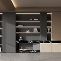 Modern bookcase 3d model