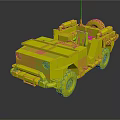 Dark Green Functional Vehicle With Solar Panels And Spare Tire