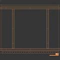 Modern Black TV Cabinet With Gold Accents And Vertical Slat Design