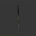 Long Stretched Snake With Brown Black And White Spotted Pattern On Gray Background 3d model