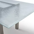 Modern Minimalist Dining Table With Marble Top And Sleek Metal Legs