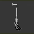 Stainless Steel Kitchen Utensils Hanging Rack With Slotted Spoon Whisk Spatula And Ladle
