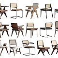 Various Modern Dining Chairs With Wooden Metal Frames Upholstered Seats And Different Backrest Designs