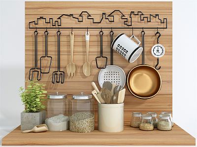 Modern Kitchen Supplies 3d model