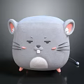 Cute Gray Plush Mouse Shaped Furniture Cushion With Soft Material And Comfortable Design