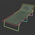 Sturdy Medical Examination Bed With Green Padded Surface And Metal Frame For Hospital Use