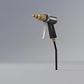Industrial High Pressure Spray Gun With Black Handle And Gold Nozzle