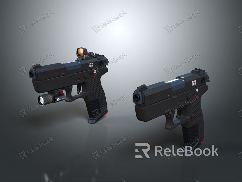 pistol semi-automatic pistol automatic pistol modern weapon hot weapon hot weapon gun military model