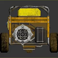 Yellow Generac Portable Heavy Duty Generator Equipment With Wheels And Control Panel