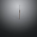 Long Traditional Spear Weapon With Wooden Shaft And Metal Spearhead