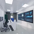 Control room, computer room, command hall 3d model