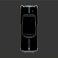 Vintage Classic Black Car With Blue Reflective Finish Chrome Details And White Wall Tires