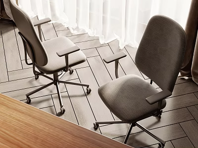 Modern Office Chair With Adjustable Armrests And Swivel Wheels For Comfortable Workspace Use 3d model