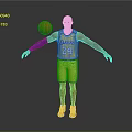 Man In Yellow Lakers 24 Jersey Holding Basketball With Purple Arm Sleeve And Yellow Shoes