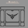 Minotli Gypsum Molding With Decorative Geometric Frames And Intricate Central Pattern