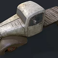 Vintage Rustic Truck Model With Wooden Flatbed Red Wheels And Classic Design