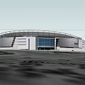 Modern Coliseum Building Paul Brown Stadium 3d model