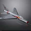 NASA US Air Force Space Aircraft Model With White Red Blue Stripes And Sharp Nose
