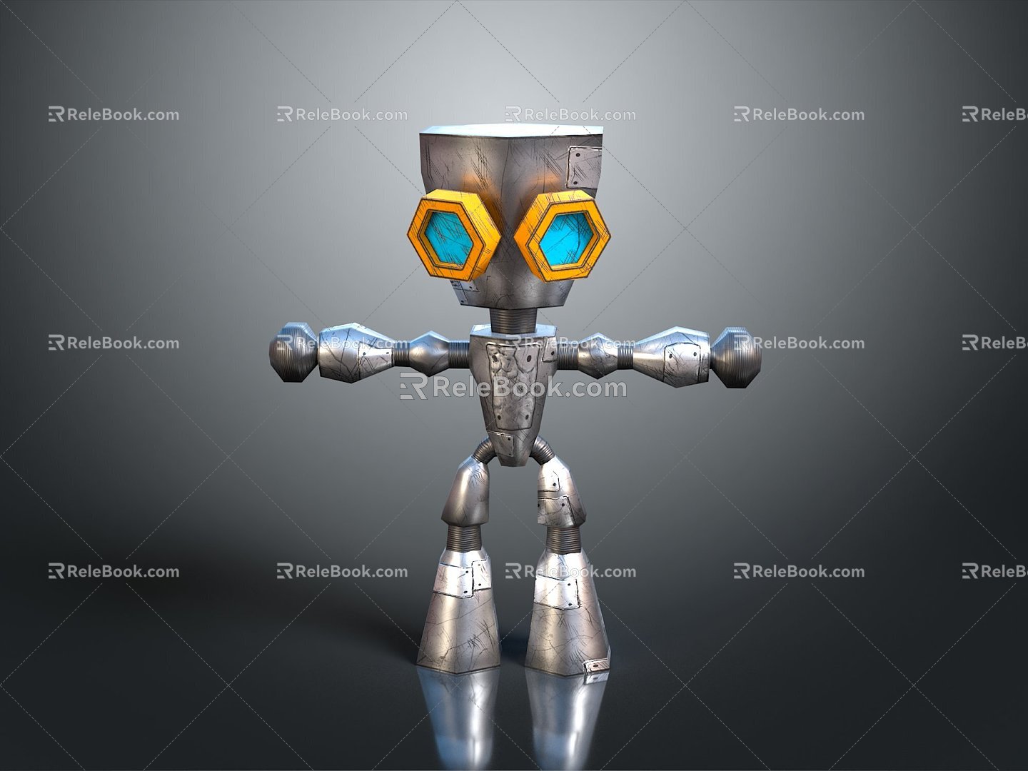 Robot Robot Assistant Small Robot Robot Butler Robot Butler Figure Game Figure 3d model