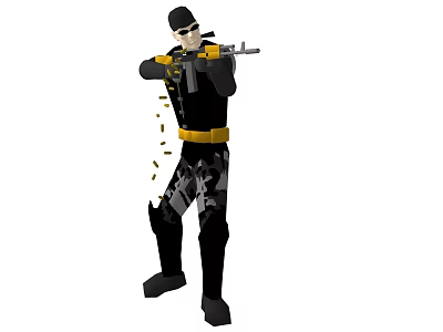 Modern bandits 3d model