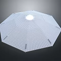Advanced White Octagonal Spacecraft Structure With Central Light And Grid Texture 3d model