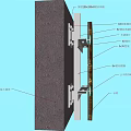 Modern node stone dry hanging decoration process node 3d model