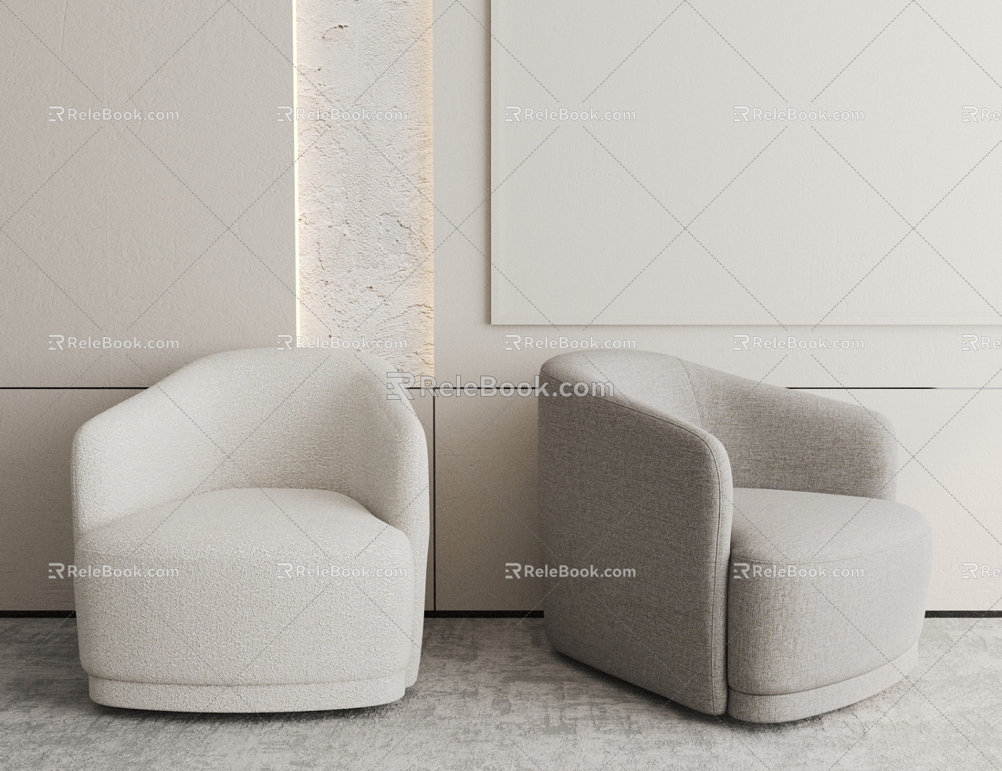 Modern Single Sofa Casual Sofa 3d model