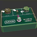 MXR Analog Delay Effects Pedal With Green Housing And Control Knobs