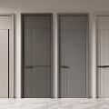 Modern Hinged Doors In Light And Dark Gray With Sleek Design And Black Handles