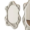 Unique Irregular Shaped Mirror With Textured Frame For Modern Home Decor