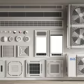 AUX Air Conditioner Vents With Various Types Designs And Indoor Units