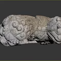 Traditional Stone Lion Statue Featuring Detailed Mythical Creature Carving And Base