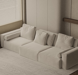 Three-seat sofa 3d model